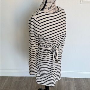 Seraphine Navy and White Striped Nursing Tunic